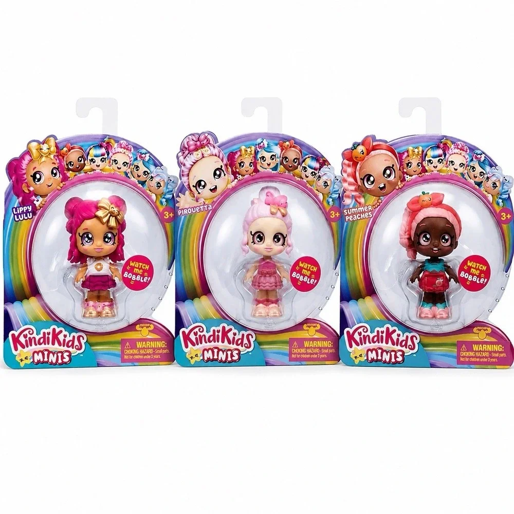 KindiKids Minis Lot Of 3 Dolls Set Lippy Lulu‎ Pirouetta Summer Peaches NIB